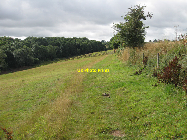 Photo 6"x4" Path along top of a valley Red Rail c2010