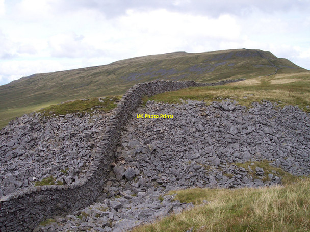 Photo 6"x4" A dip in the ridge on Whernside is faithfully followed by the wall Chapel-le-Dale c2010