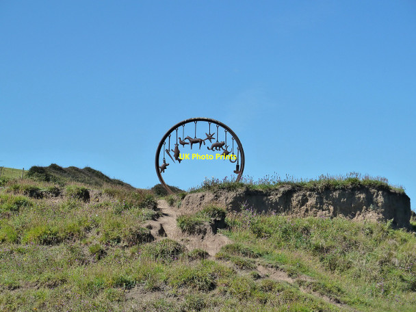 Photo 6"x4" Iron Sculpture, Cleveland Way Brotton c2010