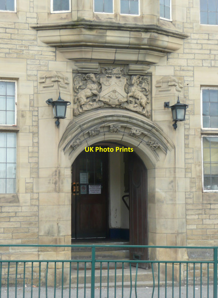 Photo 6"x4" Library doorway, Great Horton Bradford\/SE1632 c2010