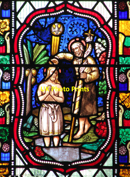 Photo 6"x4" The church of SS Peter and Paul in Fakenham - east window (detail) Fakenham c2010