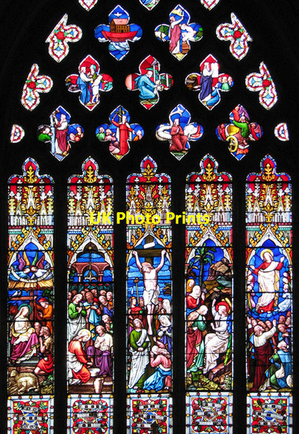 Photo 6"x4" St Martin's church in Hindringham - east window Hindringham c2010