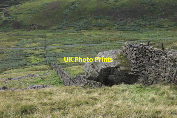 Photo 6"x4" Fellside wall on White Greet Bloe Greet c2010