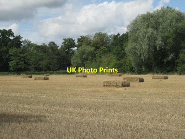 Photo 6"x4" Flat straw bales near Barston Hall Barston c2010