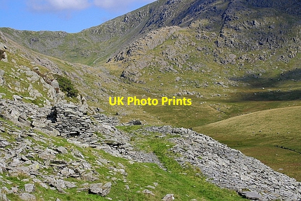 Photo 6"x4" Ruin and Disused Quarry Below Brown Pike Scar Head c2010