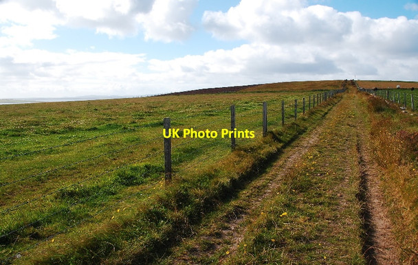 Photo 6"x4" Track to the trig point, uphill. Hillside\/ND4696 c2010