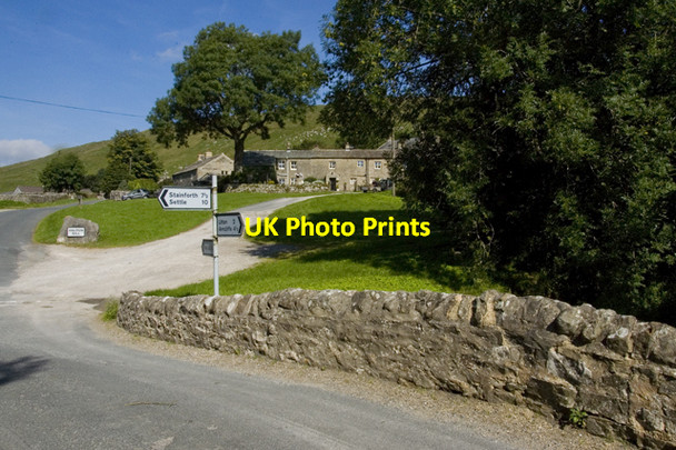 Photo 6"x4" Road junction at Halton Gill Halton Gill c2010
