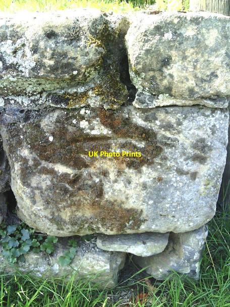 Photo 6"x4" Benchmark on wall on west side of High Street Sutton Courtenay c2010