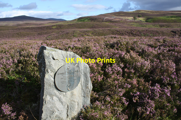 Photo 6"x4" Memorial stone beside General Wade's Military Road Meall Dubh\/NN7295 c2010
