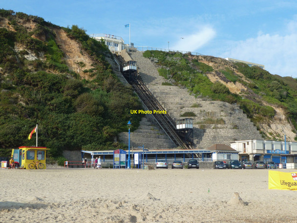 Photo 6"x4" East Cliff Lift from the beach, Bournemouth Bournemouth c2010