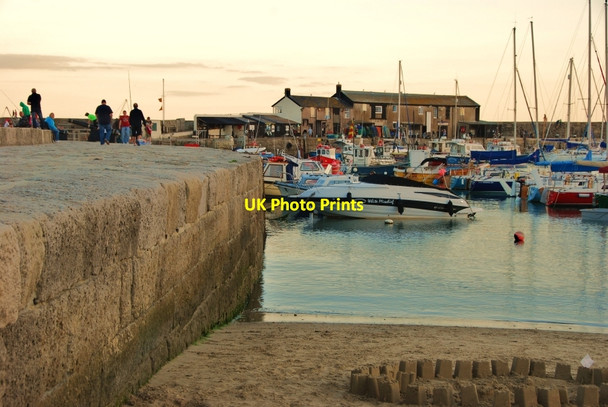 Photo 6"x4" Lyme Regis Harbour Wall Lyme Regis c2010