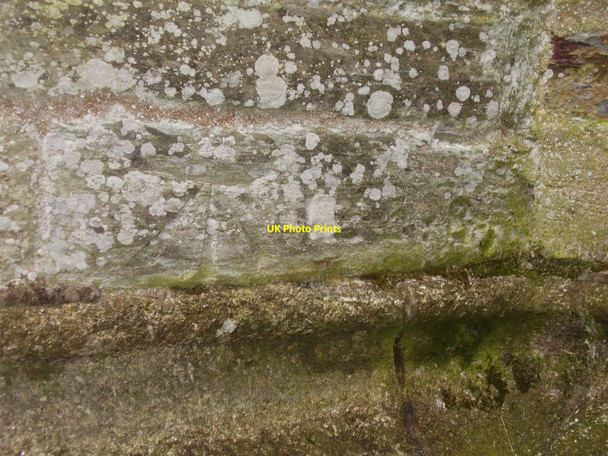 Photo 6"x4" A dated bench mark Bridgend\/SX5548 c2010