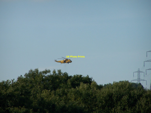 Photo 6"x4" Rescue Helicopter over Wharncliffe Woods, near Oughtibridge - 1 Oughtibridge c2010