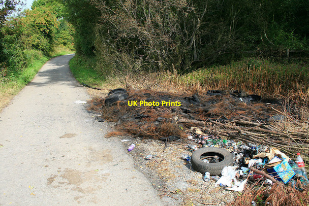 Photo 6"x4" Burnt fly-tip Eastwood\/SK4646 c2010