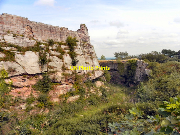 Photo 6"x4" Beeston Castle - Rock Cut Ditch and Inner Ward Wall Beeston\/SJ5458 c2010