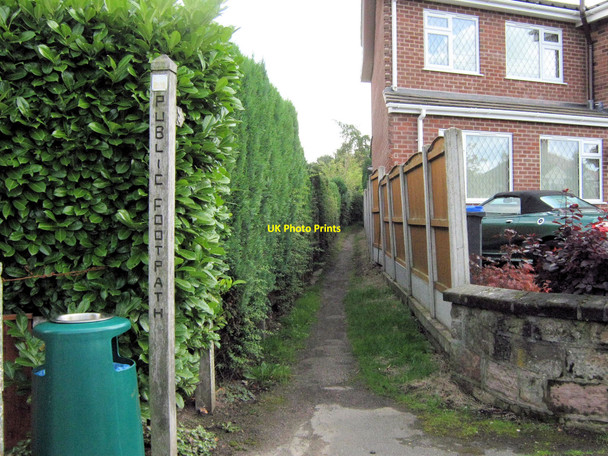 Photo 6"x4" Public footpath from Congleton Road Biddulph c2010