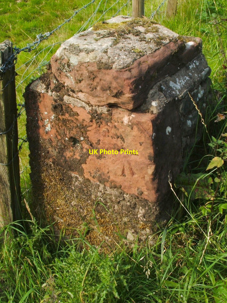 Photo 6"x4" Bench mark, Darleith Road Cardross\/NS3477 c2010