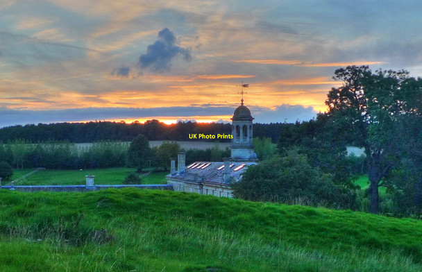 Photo 6"x4" Fineshade Abbey at sunset Blatherwycke c2010