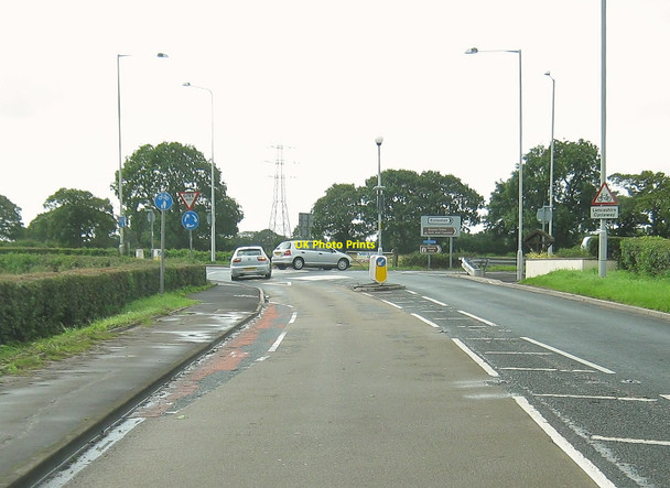 Photo 6"x4" Mini-roundabout on the A49 Charnock Richard c2010