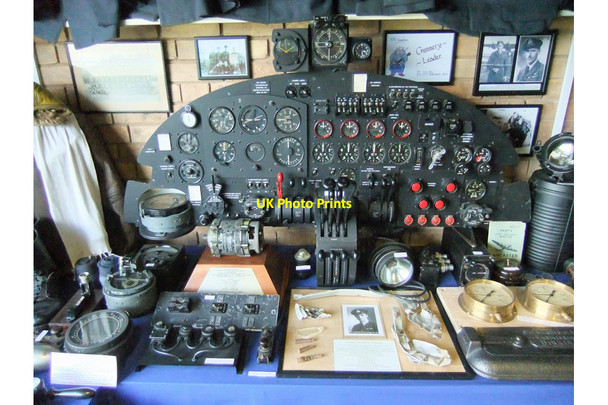 Photo 6"x4" RAF Elsham Wolds - Avro Lancaster Instrument Panel Elsham c2010