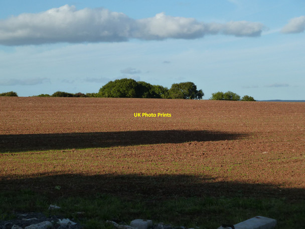 Photo 6"x4" Ploughed field and copse, near Colwinston Llangan c2010
