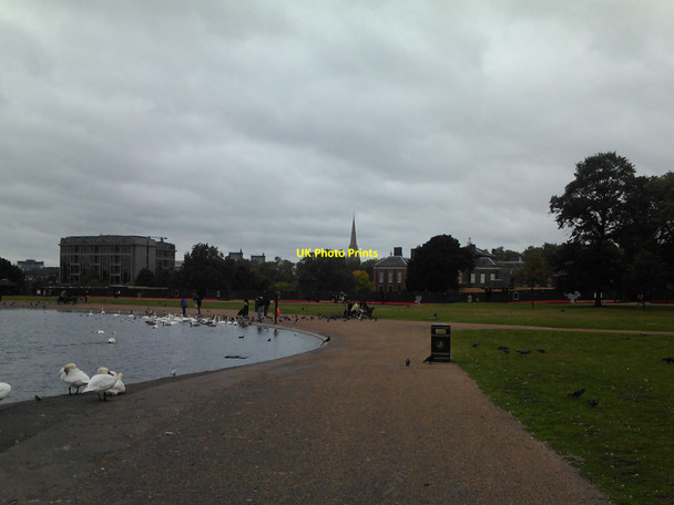Photo 6"x4" View of Kensington Palace, St Mary Abbots Parish Church and the Royal Garden Hotel from Kensington Gardens Paddington\/TQ2681 c2010