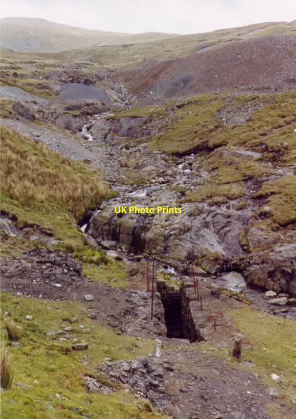 Photo 6"x4" Lower wheel pit, Pumlumon Mine Crib yr Esgair c2002