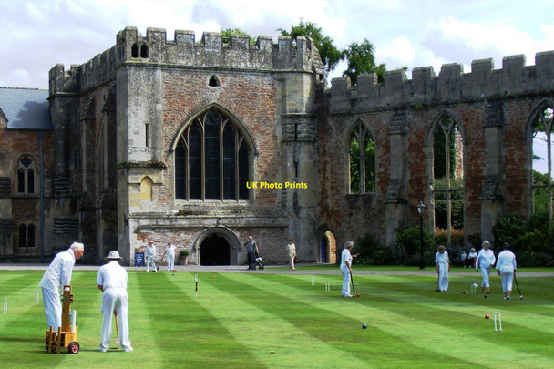 Photo 6"x4" Croquet On The Lawn, Bishop's Palace. Wells c2010