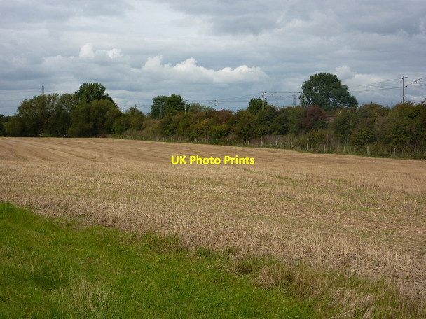Photo 6"x4" Field by the railway Weston\/SK7767 c2010
