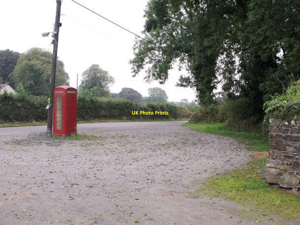 Photo 6"x4" Church car park and telephone box, Wiston, Pembrokeshire Wiston\/SN0218 c2010