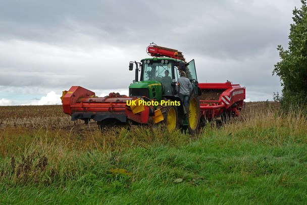 Photo 6"x4" Potato Harvest near Bonby Top Farm Bonby c2010