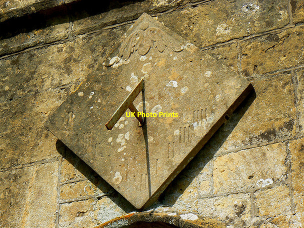 Photo 6"x4" Sundial, St Mary\u00e2\u0080\u0099s Church, Lydiard Tregoze, Swindon Grange Park\/SU1084 c2010