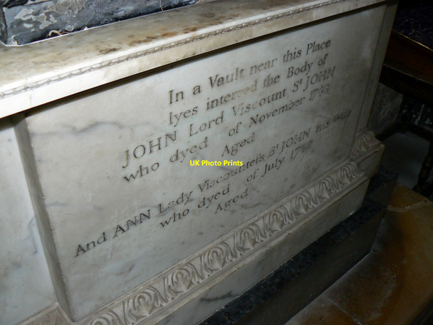 Photo 6"x4" Panel on the Rysbrack Monument, St Mary\u00e2\u0080\u0099s Church, Lydiard Tregoze, Swindon Grange Park\/SU1084 c2010