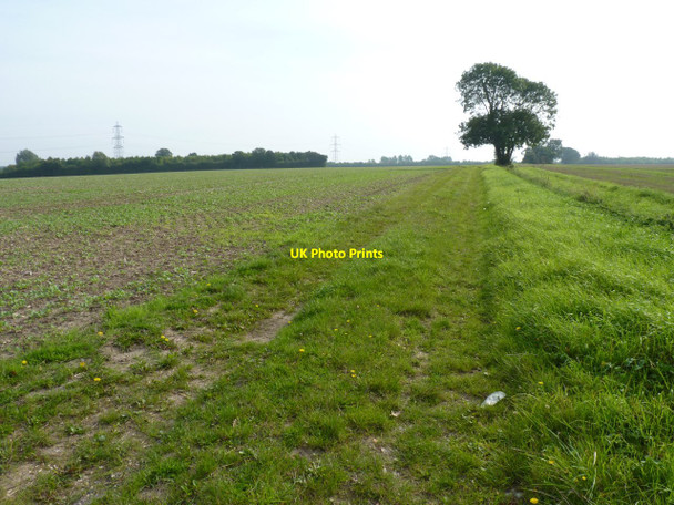 Photo 6"x4" Track by the field Barnham Broom c2010