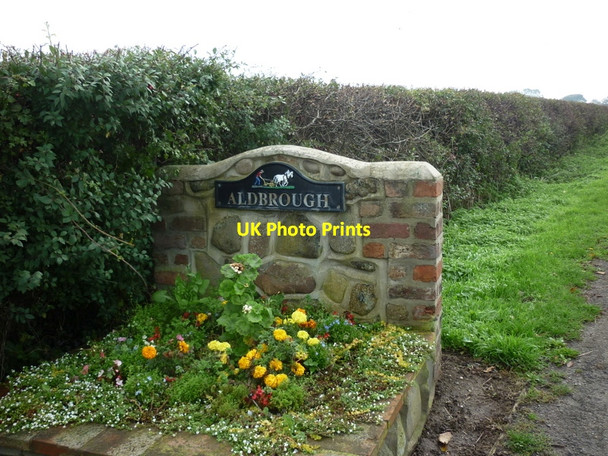Photo 6"x4" Aldbrough village sign Aldbrough c2010