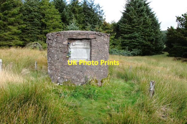 Photo 6"x4" Memorial to Mail Carriers beside the A701 Annanhead Hill c2010