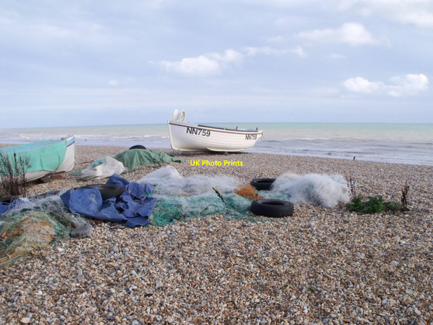 Photo 6"x4" Fishing tackle at Cooden Beach, East Sussex Norman's Bay c2010