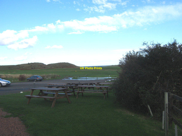 Photo 6"x4" Outdoor dining area at the Clubhouse Dunstanburgh Castle Golf Club Low Newton-by-the-Sea c2010