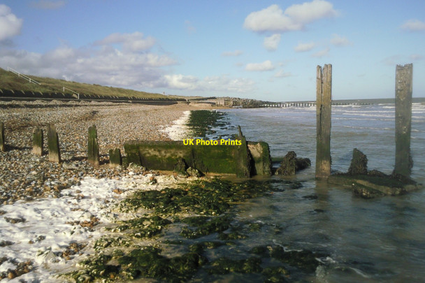 Photo 6"x4" Remains of groyne at Minnis Bay Hale\/TR2867 c2010