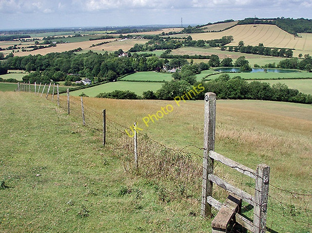 Photo 6"x4" Stowting from Cobb's Hill Stowting c2009