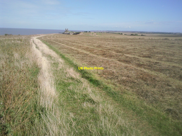 Photo 6"x4" Cliff top walk at Reculver Country Park Reculver c2010