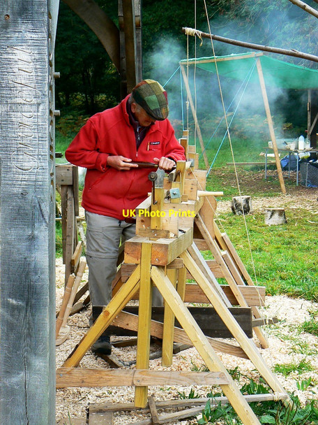 Photo 6"x4" Chair-making at The Silk Wood Barn, Westonbirt Arboretum (1) Westonbirt c2010