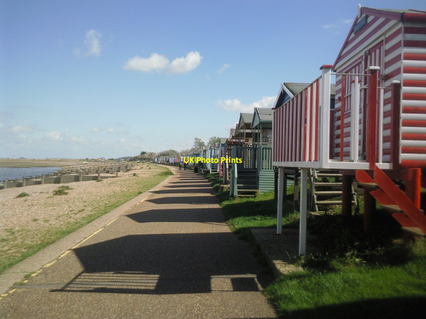 Photo 6"x4" Beach huts at Swalecliffe Whitstable c2010