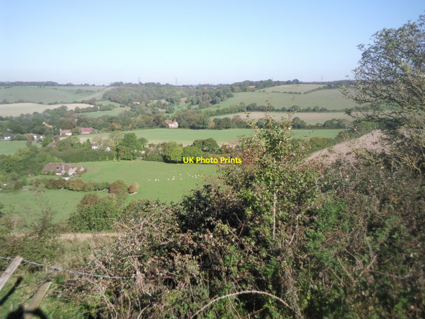 Photo 6"x4" View from the North Downs Way towards Stowting Stowting c2010