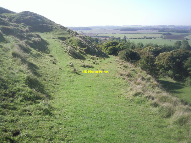 Photo 6"x4" Chalk downland above Postling Newbarn\/TR1539 c2010