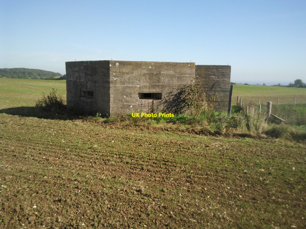 Photo 6"x4" Pillbox above the escarpment at Cheriton Folkestone c2010