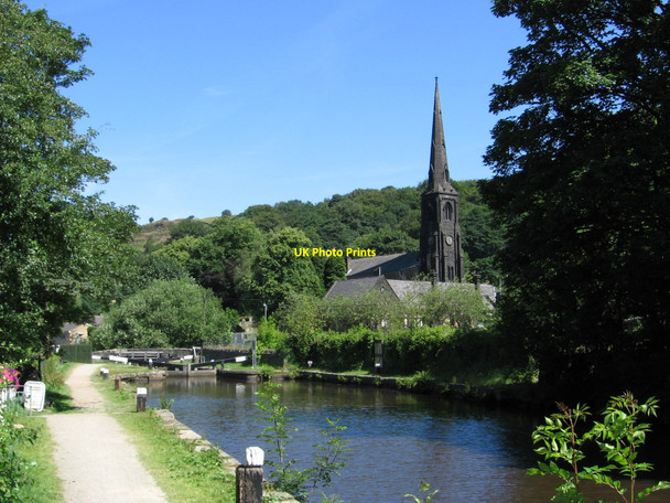 Photo 6"x4" Walsden - Travis Mill Lock and Church Knowl Wood\/SD9322 c2006