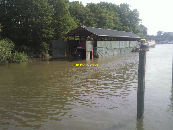 Photo 6"x4" Boat repair shed on Isleworth Ait Isleworth c2010