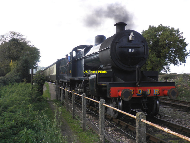 Photo 6"x4" Somerset and Dorset No 88 with a train  from Minehead Marsh Street c2010