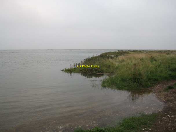 Photo 6"x4" High tide over the byway Morston c2010